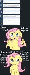 Size: 1201x3042 | Tagged: safe, artist:darkaiya, imported from derpibooru, fluttershy, ask sombershy, ask, tumblr