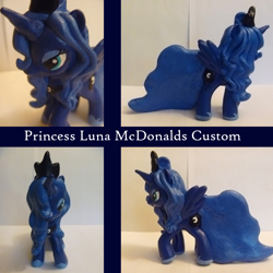 Size: 2000x2000 | Tagged: safe, artist:darksilverhawk, imported from derpibooru, princess luna, pony, custom, customized toy, irl, mcdonald's, photo, solo, toy