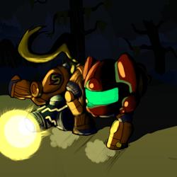 Size: 1000x1000 | Tagged: safe, artist:clexyoshi, imported from derpibooru, pony, metroid, ponified, samus aran, solo