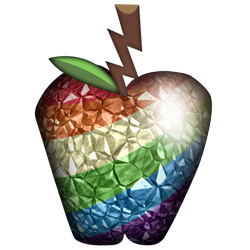 Size: 600x600 | Tagged: safe, artist:purpletinker, artist:skeptic-mousey, imported from derpibooru, crystallized, pretty, zap apple