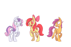 Size: 1200x800 | Tagged: safe, artist:syntactics, imported from derpibooru, apple bloom, scootaloo, sweetie belle, cutie mark crusaders, teenager