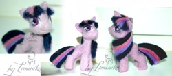 Size: 1788x792 | Tagged: safe, artist:imanika, imported from derpibooru, twilight sparkle, pony, female, filly, irl, needle felted, photo, plushie, solo