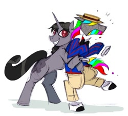 Size: 500x451 | Tagged: safe, imported from derpibooru, hug, ponified, rgb, the property of hate