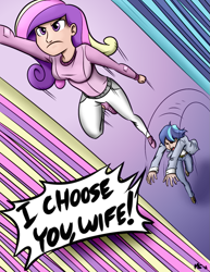 Size: 1041x1347 | Tagged: safe, artist:megasweet, artist:trelwin, imported from derpibooru, princess cadance, shining armor, human, epic wife tossing, fastball special, female, humanized, male, parody, pokémon, shiningcadance, shipping, straight