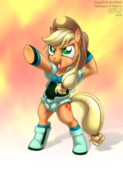 Size: 500x700 | Tagged: safe, artist:drjavi, imported from derpibooru, applejack, excel saga