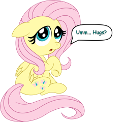 Size: 3000x2878 | Tagged: safe, artist:aleximusprime, artist:everfreetree, imported from derpibooru, fluttershy, pony, female, floppy ears, hug, simple background, solo, transparent background, vector