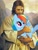 Size: 480x633 | Tagged: safe, edit, imported from derpibooru, rainbow dash, human, pegasus, pony, christianity, cute, dashabetes, female, holding a pony, human male, jesus christ, male, mare, religion