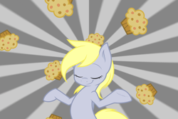 Size: 1080x720 | Tagged: safe, artist:joey darkmeat, imported from derpibooru, derpy hooves, pegasus, pony, female, mare, muffin, solo