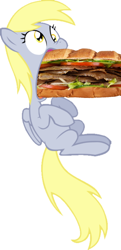 Size: 364x750 | Tagged: safe, edit, imported from derpibooru, derpy hooves, pegasus, pony, female, food, mare, not porn, sandwich, sandwich censorship