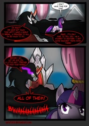 Size: 1000x1413 | Tagged: safe, artist:yula568, imported from derpibooru, king sombra, twilight sparkle, the crystal empire, comic, masters and students