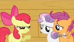 Size: 768x432 | Tagged: safe, imported from derpibooru, screencap, apple bloom, scootaloo, sweetie belle, one bad apple