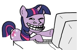 Size: 1002x652 | Tagged: safe, imported from derpibooru, twilight sparkle, forced meme, meme, trollface