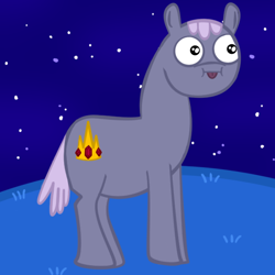 Size: 614x614 | Tagged: safe, artist:scaramouche-fandango, imported from derpibooru, adventure time, crown, ice king, ponified, poo brain