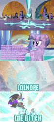 Size: 900x2025 | Tagged: safe, imported from derpibooru, king sombra, twilight sparkle, comic, crystal heart, meta, vulgar