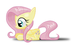 Size: 640x400 | Tagged: safe, artist:kriahfox, imported from derpibooru, fluttershy, pegasus, pony, cute, female, mare, prone, simple background, solo, transparent background