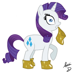 Size: 800x800 | Tagged: safe, artist:foreverincompetent, imported from derpibooru, rarity, pony, caught, colored, eating, emergency edible boots, female, luster dust, solo, wide eyes