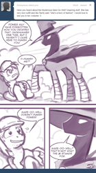 Size: 650x1163 | Tagged: safe, artist:johnjoseco, imported from derpibooru, mare do well, princess celestia, alicorn, pony, ask princess molestia, princess molestia, ask, comic, construction pony, tumblr