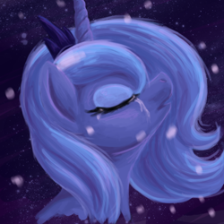 Size: 500x500 | Tagged: safe, artist:rhythmgeneration, imported from derpibooru, princess luna, pony, crying, eyes closed, female, s1 luna, solo