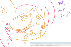 Size: 979x656 | Tagged: safe, artist:extradan, imported from derpibooru, babs seed, pony, female, sketch, solo