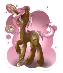 Size: 1300x1500 | Tagged: safe, artist:scythegirl, imported from derpibooru, oc, oc only, pony, unicorn, cup, eyelashes, glowing horn, horn, magic, raised hoof, simple background, solo, teacup, telekinesis, transparent background, unicorn oc, unshorn fetlocks