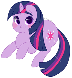 Size: 900x980 | Tagged: safe, artist:xeella, imported from derpibooru, twilight sparkle, pony, unicorn, chubby, cute, female, looking at you, mare, prone, simple background, solo, transparent background, twiabetes, unicorn twilight