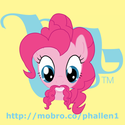 Size: 1080x1080 | Tagged: safe, artist:phallen1, imported from derpibooru, pinkie pie, moustache, movember