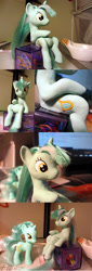 Size: 900x2637 | Tagged: safe, artist:cb-dragones, imported from derpibooru, lyra heartstrings, pony, custom, customized toy, irl, photo, sculpture, toy