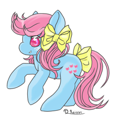 Size: 1575x1605 | Tagged: safe, artist:reisar, imported from derpibooru, bowtie (g1), pony, bow tie (g1), female, g1, solo