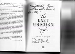 Size: 1600x1160 | Tagged: safe, imported from derpibooru, autograph, celebrity, irl, meta, peter s. beagle, photo, text, the last unicorn