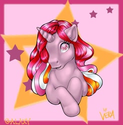 Size: 770x783 | Tagged: safe, artist:penanggalan, imported from derpibooru, galaxy (g1), pony, twinkle eyed pony, female, g1, solo