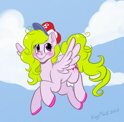 Size: 580x572 | Tagged: safe, artist:spookaboo, imported from derpibooru, danny williams, surprise, pony, female, fusion, g1, g1 to g4, g4, generation leap, hat, solo