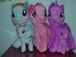 Size: 960x720 | Tagged: safe, imported from derpibooru, pinkie pie, rainbow dash, twilight sparkle, funrise, irl, photo, plushie