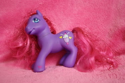 Size: 900x600 | Tagged: safe, artist:queen-regina, imported from derpibooru, fizzypop, pony, g3, irl, photo, solo, toy