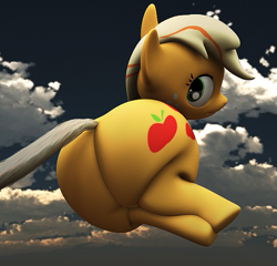 Size: 519x498 | Tagged: safe, artist:eggo81194, imported from derpibooru, applejack, 3d, applebutt, butt, cg, chubby, fat, gmod, impossibly large butt, plot, the ass was fat