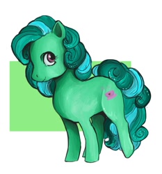 Size: 600x644 | Tagged: safe, artist:erli, imported from derpibooru, tealove, earth pony, pony, female, looking at you, mare, simple background, solo, white background