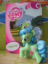 Size: 480x640 | Tagged: safe, artist:twilightberry, imported from derpibooru, tealove, pony, blind bag, collector card, irl, official, photo, solo, toy