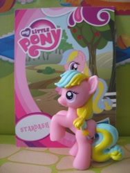 Size: 480x640 | Tagged: safe, artist:twilightberry, imported from derpibooru, stardash, pony, collector card, irl, official, photo, solo, toy