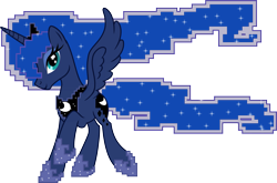 Size: 3655x2410 | Tagged: safe, artist:up1ter, imported from derpibooru, princess luna, alicorn, pony, cute, female, lunabetes, pixel art, solo