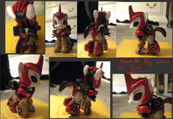 Size: 900x622 | Tagged: safe, artist:manicdraconis, imported from derpibooru, custom, customized toy, figurine, irl, knock out, photo, ponified, transformers, transformers prime