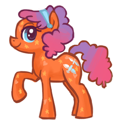 Size: 700x727 | Tagged: safe, artist:needsmoarg4, imported from derpibooru, brightglow, earth pony, pony, my little pony tales, female, g1, g1 to g4, g4, generation leap, headband, mare, simple background, solo, white background