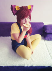 Size: 3130x4282 | Tagged: safe, artist:arisuyoshioko, imported from derpibooru, apple bloom, human, cosplay, irl, irl human, photo