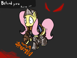 Size: 1024x768 | Tagged: safe, artist:acharmingpony, imported from derpibooru, fluttershy, armor, crossover, dark souls, elite knight set, the chosen undead