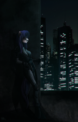 Size: 898x1400 | Tagged: safe, artist:cosmicunicorn, imported from derpibooru, anthro, ghost in the shell, motoko kusanagi, ponified