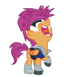 Size: 378x442 | Tagged: safe, artist:starryoak, imported from derpibooru, scootaloo, pegasus, pony, rule 63, scene interpretation, scooteroll, simple background, solo, transparent background