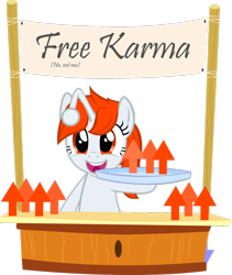 Size: 1024x1215 | Tagged: safe, artist:pinkiepi314, imported from derpibooru, oc, oc only, oc:karma, pony, downvote, ponified, reddit, solo, upvote