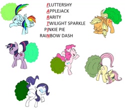 Size: 1202x1052 | Tagged: safe, artist:nfsmaster321, imported from derpibooru, applejack, fluttershy, pinkie pie, rainbow dash, rarity, twilight sparkle, earth pony, pegasus, pony, unicorn, butt, eyes closed, face down ass up, fart, fart cloud, female, grin, looking back, mane six, mare, plot, raised tail, smiling, twilight fartle