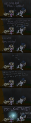 Size: 1280x5106 | Tagged: safe, artist:dtcx97, imported from derpibooru, dinky hooves, rumble, comic, costume, dalek, guard, mud, post-crusade, rain, tumblr