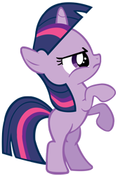 Size: 1422x2112 | Tagged: safe, artist:purplefairy456, imported from derpibooru, twilight sparkle, female, filly, filly twilight sparkle, rearing, simple background, transparent background, vector, young, younger