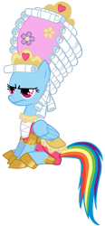 Size: 944x2043 | Tagged: safe, artist:purplefairy456, imported from derpibooru, rainbow dash, clothes, dress, simple background, transparent background, vector, wig