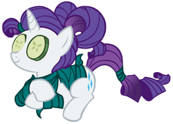 Size: 1500x1076 | Tagged: safe, artist:purplefairy456, imported from derpibooru, rarity, pony, unicorn, green isn't your color, cucumber, female, seaweed wrap, simple background, solo, transparent background, vector